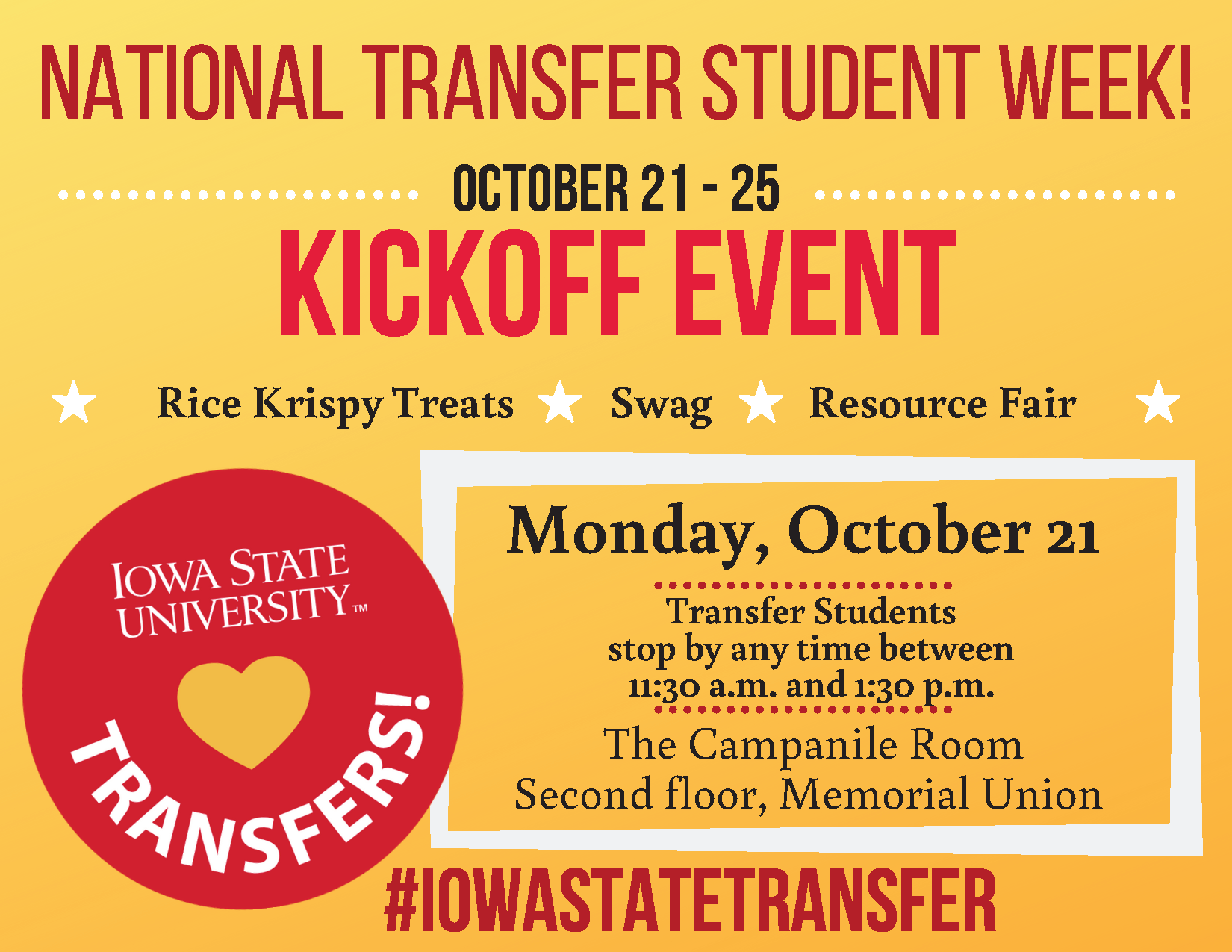 Transfer Week Kickoff Event The Office of the Registrar Iowa State